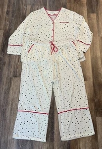 SUMMERSALT Cloud 9 seidiges Pyjama Set weiß rosa schwarz gepunktet Größe 1x einmal getragen - Bild 1 von 10