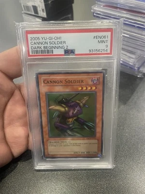 PSA 9 MINT 2005 YU-GI-Oh! Dark Beginning 2 CANNON SOLDIER EN061 - Image 1 of 2