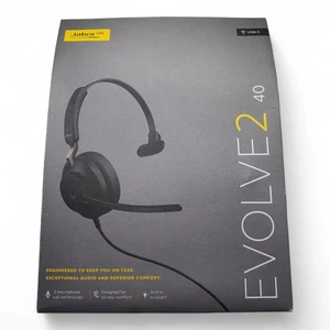 Jabra Evolve2 40 USB-C Wired Headset – New Sealed – Pro Audio Quality - Picture 1 of 5