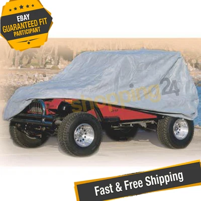 Smittybilt 830 Gray Full Car Cover Kit for 2007-2018 Jeep Wrangler JK 2 Doors - Изображение 1 из 4