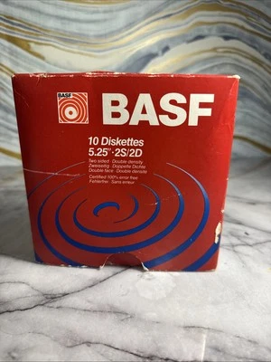 BASF 2DD 3.5" Two Sided Double Density Floppy Disks 10 Pack. Factory Sealed. - Image 1 of 4