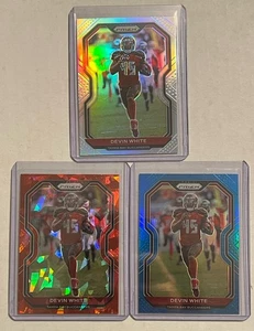 2020 Prizm Devin White Lot - Silver/ Red Cracked Ice/ Light Blue - Bucs - Bild 1 von 2