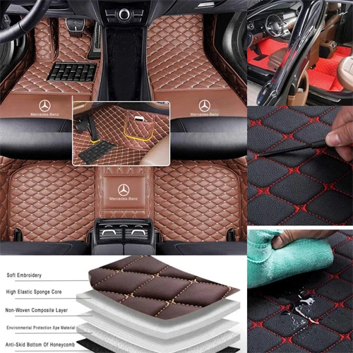 Car Floor Mats Fit Mercedes Benz All Models Cargo Liners Carpets Waterproof Mats - Image 1 of 4