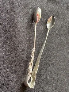 Pinzas de azúcar antiguas Yung Shing Cheng Silver Dragon 18 g - Imagen 1 de 11