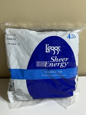 Pantimedias Leggs 4 Pares Control Revitalizante de Energía Transparente Talla Q NEGRO APAGADO LEER B32 Foto 1 de 4