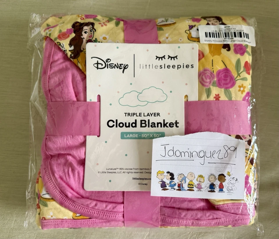 Little Sleepies 🌹 Manta Nube Grande Princesa Disney BELLE La Bella y la Bestia Foto 1 de 1