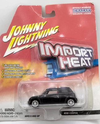 Johnny Lightning Import Heat Mini Cooper  Black Union Jack - Image 1 of 4