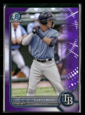 2022 Bowman Chrome #BCP-223 Curtis Mead Prospects Purple Refractor #/250 - Image 1 of 2