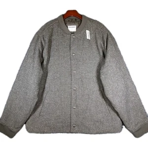 Chaqueta Bomber Panther Old Navy Heritage Para Hombre XL Tweed Gris Botón a Presión NUEVA - Imagen 1 de 16