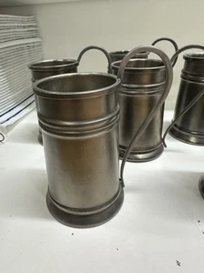 6 Matching Vintage Italian Pewter Stein Cups  Tankard 95 Peltro AR PE - Picture 1 of 4
