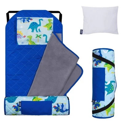 Alfombra de siesta con almohada - Dinosaur Land | Mezcla de algodón suave, viaje Foto 1 de 4