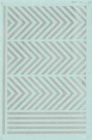 Microscale 91164 HO 45 Degree Angle 12 Wide Silver Barricade Stripes Decal Sheet - Image 1 of 1
