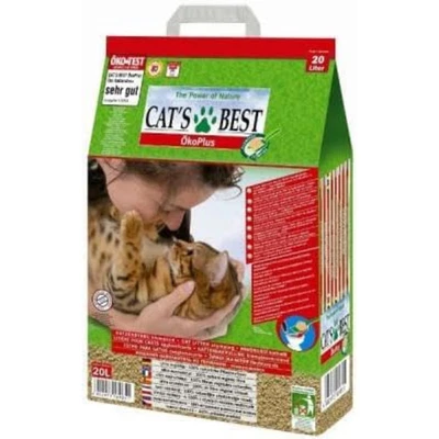 BESUCHE DEN CAT'S BEST-STORE Cat's Best Original Katzenstreu, 100 % pflanzliche Katzen 20 l / 8,6 kg