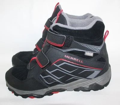 Merrell Moab Polar Mid Ankle Warm Boys Gray Waterproof Hiking Winter Boots sz 5 - Image 1 of 4