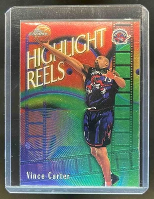Carretes destacados Vince Carter cromados Topps 1999-00 #HR2 Raptors Foto 1 de 2