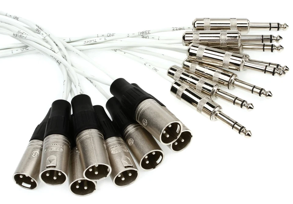 Pro Co MT8BQXM-10 8-channel 1/4" TRS Male to XLR Male Snake - 10 foot - Image 1 of 4