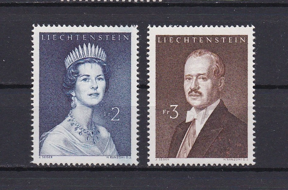 Liechtenstein   401-3 MNH, Princess Gina & Prince Franz Joseph ll, 1960 - Image 1 of 1