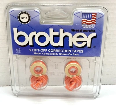 Brother 3010 Two Spool Lift-off Correction Tape 2 Pack BRT3010 tapes printer  - Image 1 of 4