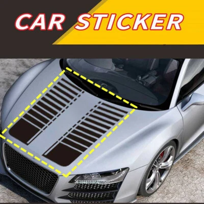 2Pcs Car Bonnet Hood Stickers Decal Stripe Graphics Styling Exterior Decoration - Image 1 of 4
