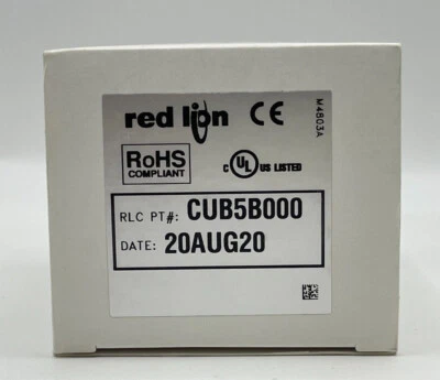 Red Lion CUB5B000 Miniature Electronic 8 Digit Dual Counter - Image 1 of 2