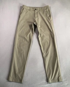 Lululemon Commission Pants Slim Men 30 Khaki Beige Stretch Chino Warpstreme - Picture 1 of 13