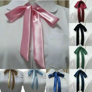 Satin Bow Tie Gambler Western Cowboy Necktie Ribbon for Wedding Men Shirts Suit - Picture 1 of 16
