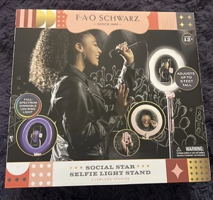 FAO Schwarz Social Star Selfie Lichtstativ Vollspektrum dimmbar einstellbar auf 5’ - Bild 1 von 2