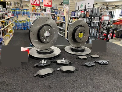 DISCOS DE FRENO RANURADOS DELANTEROS PERFORADOS TRASEROS PARA JAGUAR XF R-SPORT 325MM Foto 1 de 4