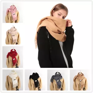 Large Cashmere Shawl Scarf Winter Warm Luxury Blanket Wrap scarves Neckerchief - Picture 1 of 21