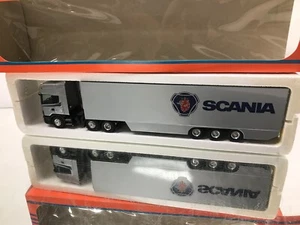 TEKNO HOLLAND SCANIA 124L 580 V8 TRUCK+REEFER TRAILER -SILVER 1:50- GOOD IN BOX - Picture 1 of 13