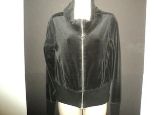Chaqueta deportiva Michael Kors para mujer talla M gris oscuro terciopelo cremallera completa sin forro - Imagen 1 de 6