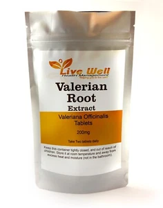 Valerian Root Extract 200mg Tablets, 120pack-UK made- Vegan- Time to rest. - Picture 1 of 3