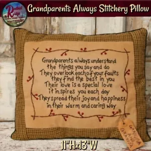Grandparents Always Stitchery Pillow - Picture 1 of 4