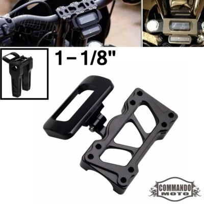 1-1/8'' Top Clamp Gauge Mount For Harley Softail FXBB S FXLRST FXBR S 2018-2022 - Image 1 of 4