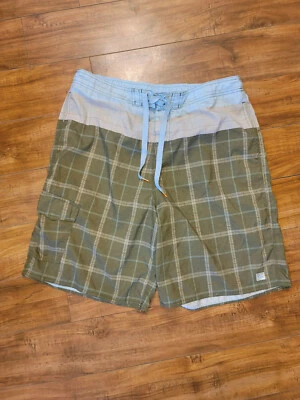 Pantalones cortos ligeros de tabla/natación XL Quicksilver para hombre: estampado verde azul Foto 1 de 4