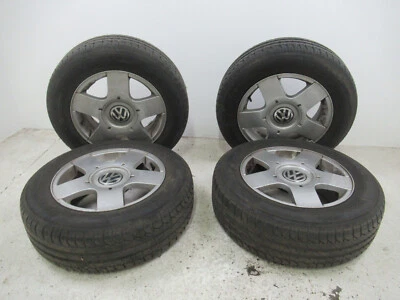 VW Golf 4 1J  4x Alufelgen Sommerreifen 15 Zoll 6J ET38 1J0601025B 195/65 #215 - Bild 1 von 4