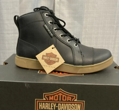 NUEVO GENUINO HARLEY DAVIDSON D96260 TALLA 7 HOMBRE BREMAN NEGRO 4.5" ZAPATILLAS BOTAS Foto 1 de 4