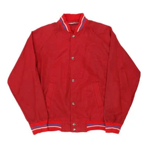 Van Heusen Baseball Jacket - Medium Red Nylon - Picture 1 of 9