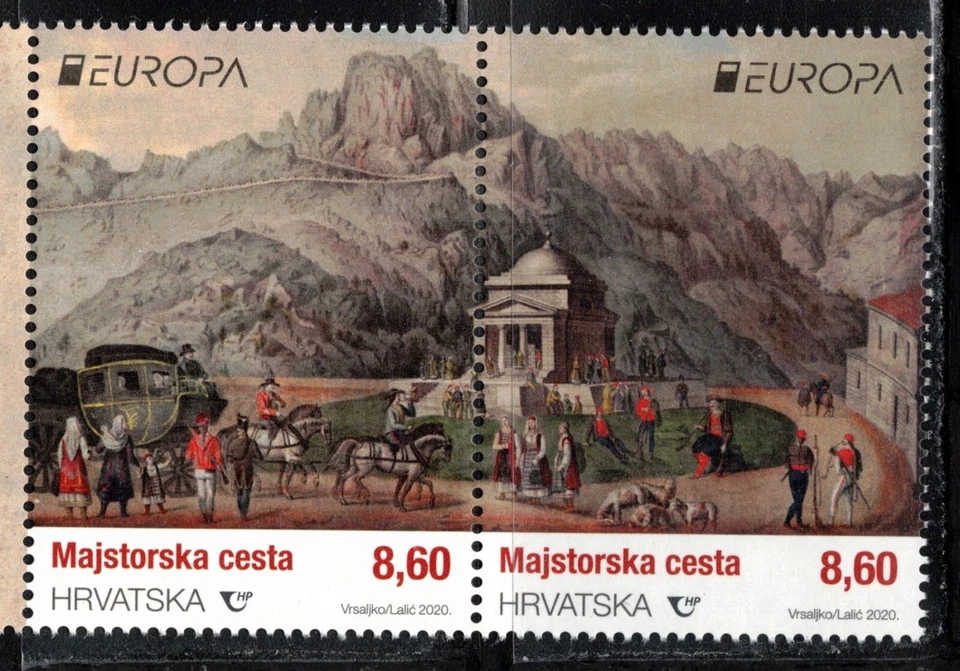 2020 Croatia Europa CEPT s/s MNH Ancient Postal Routes - Image 1 of 1