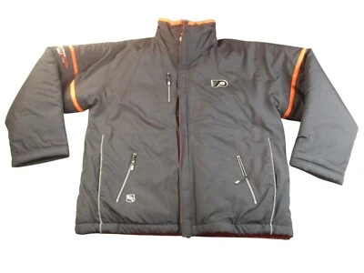 PHILADELPHIA FLYERS NHL Center Ice CCM Chaqueta Abrigo Para Hombre 2XL NEGRO Forrado de Vellón Foto 1 de 4
