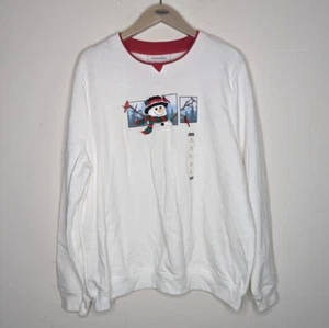 Womens Breckenridge NWT Ugly Christmas Sweater Sz XL Snowman Embroidered  - Picture 1 of 6