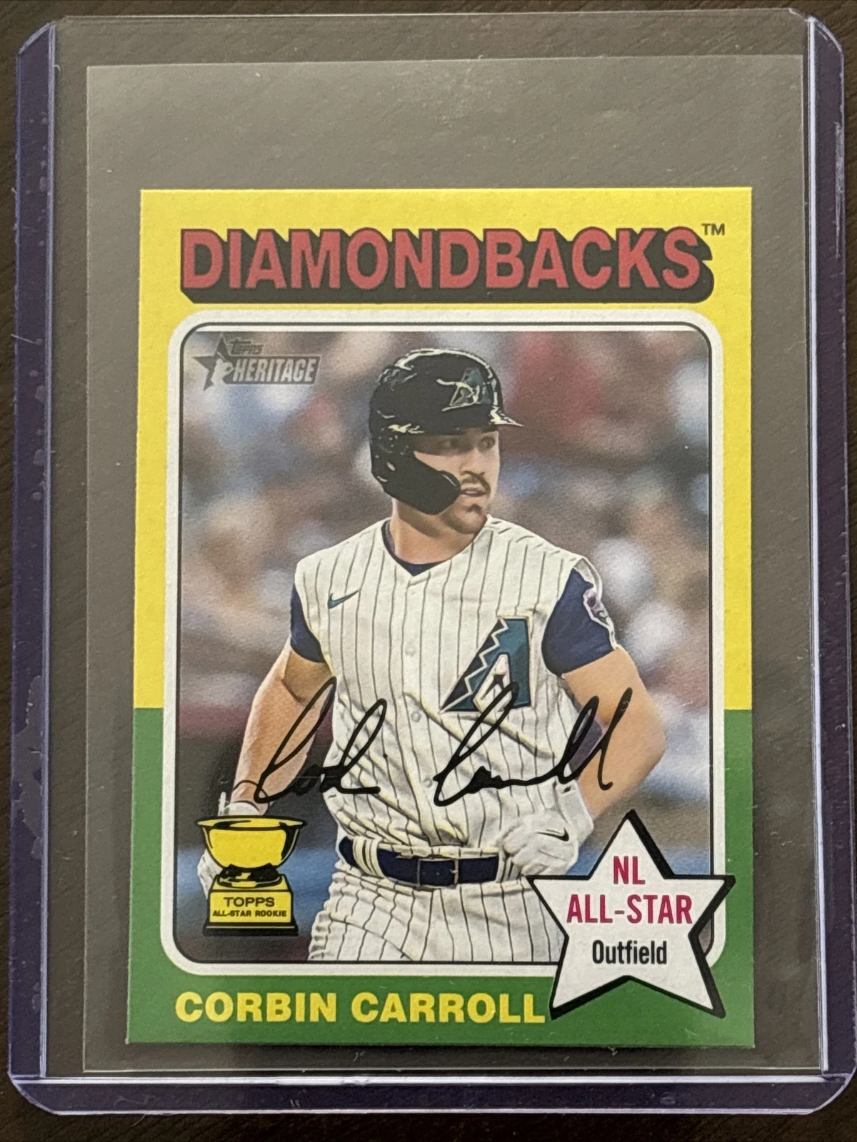 2024 Topps Heritage MINI #372 Corbin Carroll RC CUP SSP Throwback Uniform RARE