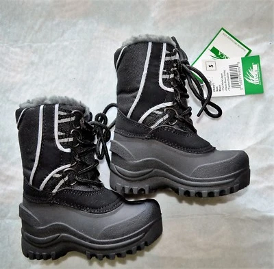 Itasca Frost младенца ботинки черный и серый/5 М/NIB/бесплатная доставка x - Изображение 1 из 4