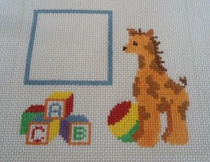 " CC Designs Personalize Baby Giraffe Blocks HP Needlepoint Canvas FR 202 P - Picture 1 of 2