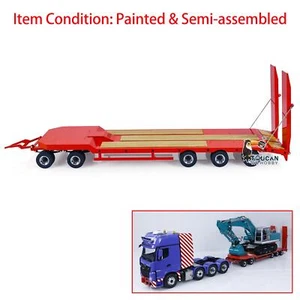 LESU Metal Flatbed Trailer for 1/14 Radio Control Hydraulic Dumper Truck Tipper - Picture 1 of 12
