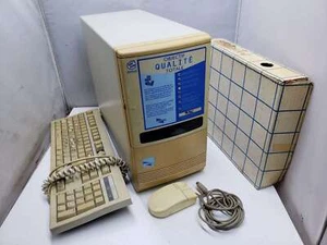 Vintage PENTIUM-S computer 100MHz - 32mb RAM - Win95 - with DIN mechanical ke... - Picture 1 of 10