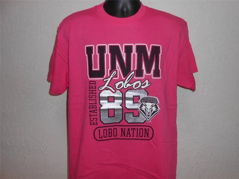 New- New Mexico Lobos Adult Large (L) J. America Brand Pink Shirt Cover