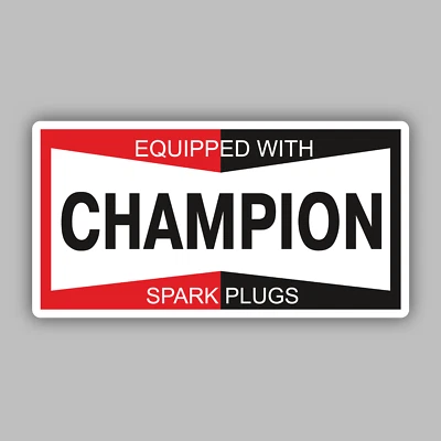 Champion Auto Parts Vinyl Sticker/Decal - Racing -Spark Plugs -Vintage - Classic
