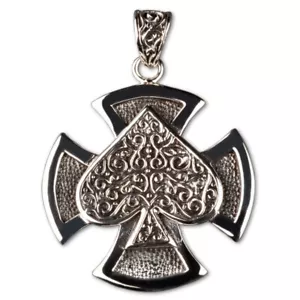 925 Silber Anhänger Eisernes Kreuz Iron Cross Pik Sterlingsilber AS5 - Bild 1 von 1