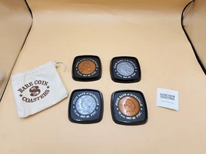 Posavasos de monedas raros, publicidad del Banco Estatal de Riverdale, plástico. NOS - Imagen 1 de 6